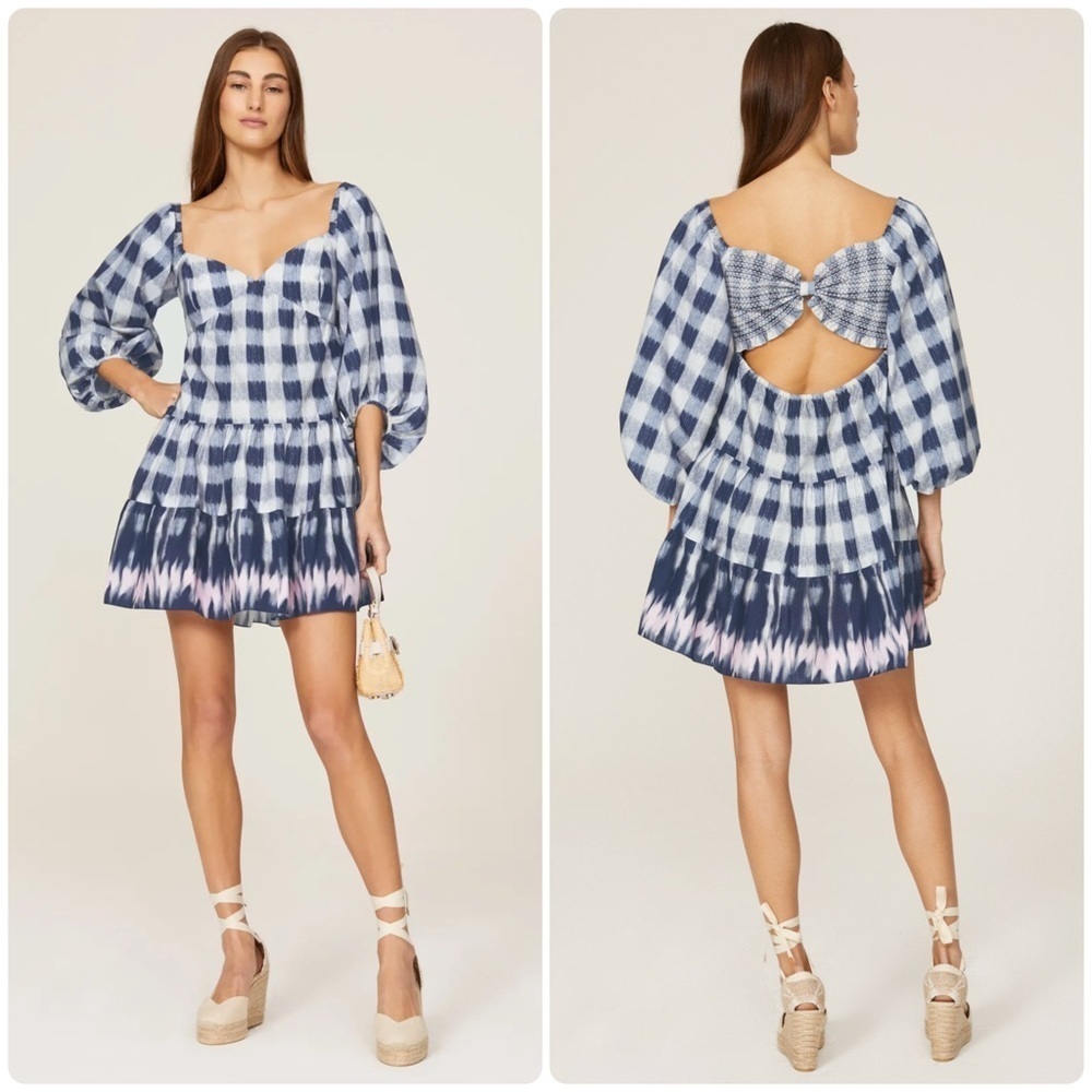 New! Sachin & Babi x Anthropologie Kyle Dress Blue Gingham Check 💙Small & Medium